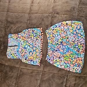 LILLY PULITZER Gypsy Jungle 2 PC Skirt Top Brinley Outfit Set size 2 MSRP $178